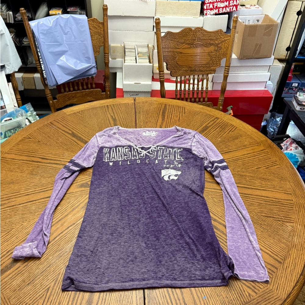 Touch by Alyssa Milano K-State Purple Gradient Long Sleeve Tee